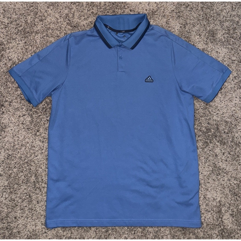 Adidas Primegreen Golf Performance‎ Polo Shirt, Blue, Men's Size XL